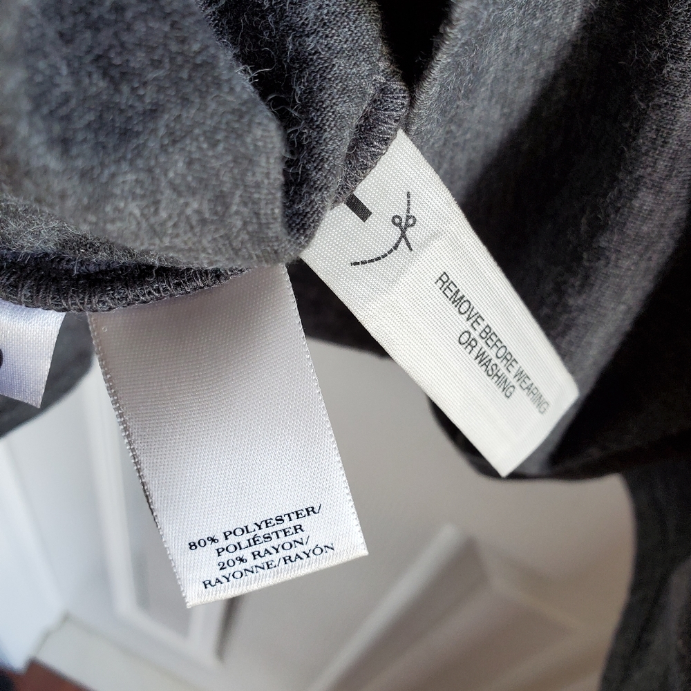 Ann Taylor grey wrap effect dress size 6 nwt - Picture 3 of 4